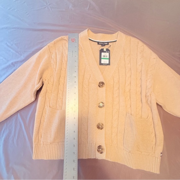 NWT Nautica Tan Cable Knit Cardigan Size Large - Picture 8 of 10